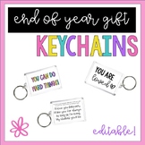 End of Year Keychain Gifts for Students (editable)