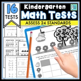 Kindergarten Math Assessments with 16 Tests