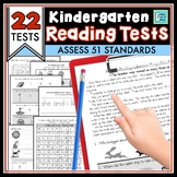 Kindergarten Reading Assessments with 22 Tests