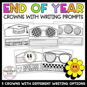 Preview of End of Year Activities | Last Week of School | Writing Craft Crown Headbands