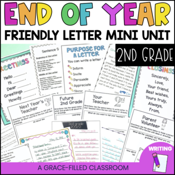 Preview of End of Year Letter Writing Lessons and More (2nd Grade)