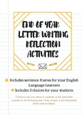 End of Year Letter Writing Reflection Activities ESL/EL Mi