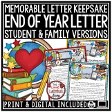 Editable Teacher End of Year Letter to Students Parents La