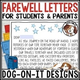 Editable End of Year Letter to Students and Parents From T