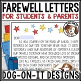 Editable End of Year Letters to Students and Parents Farew