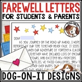 Editable End of Year Letters to Students and Parents from 
