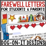 Editable End of Year Letter to Students and Parents From Teacher