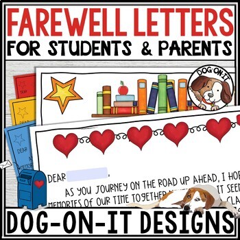 Preview of Editable End of Year Letters to Students and Parents From Teacher