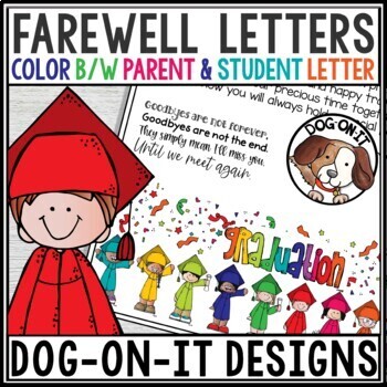 Preview of End of Year Letter from Teacher to Students and Parents Editable Melonheadz