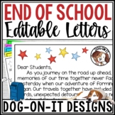 End of Year Letter from Teacher to Students and Parents Editable