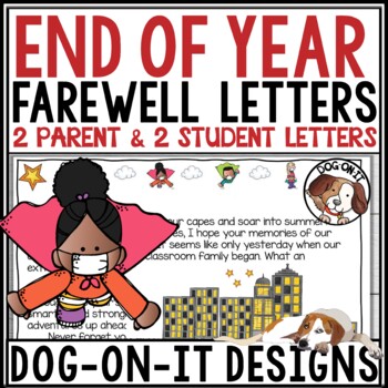 Preview of End of Year Letter from Teacher to Students and Parents Superhero Print Digital