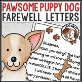 End of Year Letters From Teacher to Students Editable Puppy Dog