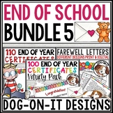 End of Year Letters and Award Certificates Editable Bundle