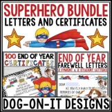 End of Year Letters from Teacher to Students Superhero Awa