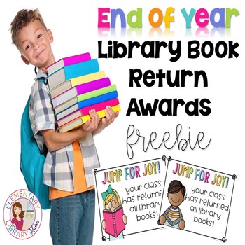 Preview of End of Year Library Book Return Awards {FREEBIE}