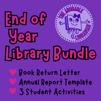Preview of End of Year Library Wrap Up Bundle