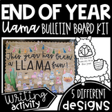 End of Year Llama Bulletin Board - Favorite Memory Writing