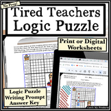 End of Year Logic Puzzle Activity in Print or Digital Work