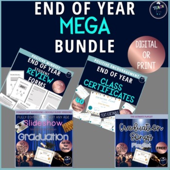 Preview of End of Year MEGA Bundle - Class Awards Graduation Formal Ceremony Songs Forms