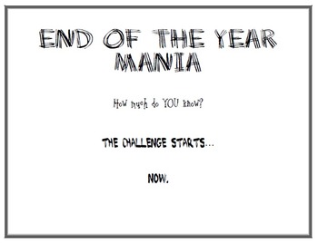 Preview of End of Year Mania