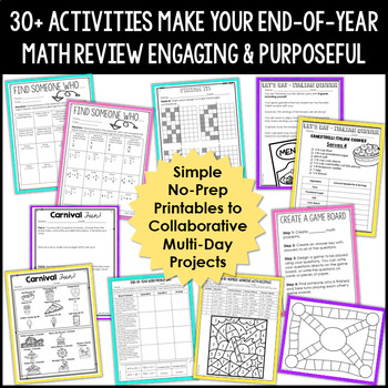 End of Year Math Activities | 5th Grade End of the Year ...