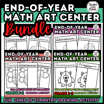 Preview of End-of-Year Math Art Center Bundle, Math Worksheets