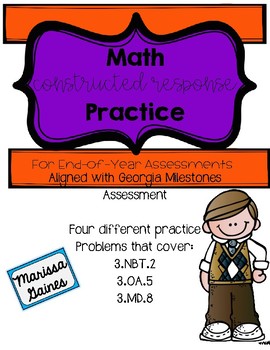 Preview of End-of-Year Math Assessment Constructed Response Practice