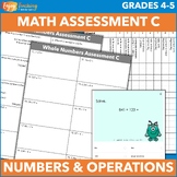 End of Year Math Assessment - Whole Number Test for 4th or