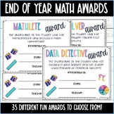 End of Year Math Awards Certificates - Digital & Printable