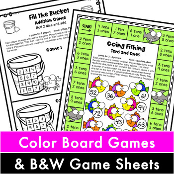 End of the Year Math Games for First Grade: Summer Packet Activities