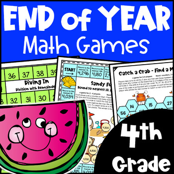 fun end of the year activities math games for 4th grade summer packet