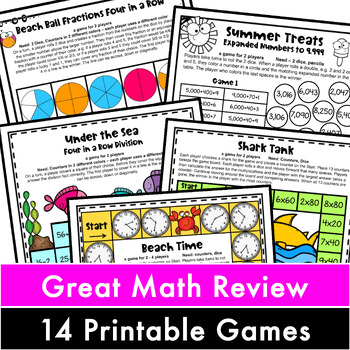 End of Year Math Games Third Grade: End of the Year Activities or