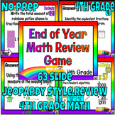 End of Year Math Jeopardy Review Game - 4th Grade Math