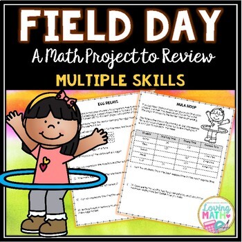 Preview of End of Year Math Project | Multiple Math Skills Print and DIGITAL