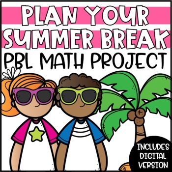 Preview of End of Year Math Project | Plan a Summer Vacation PBL Math Review