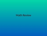 End of Year Math Review