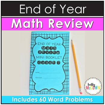 Preview of End of Year Math Review 7th Grade Booklet