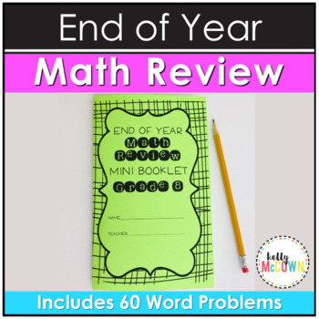 Preview of End of Year Math Review 8th Grade Booklet