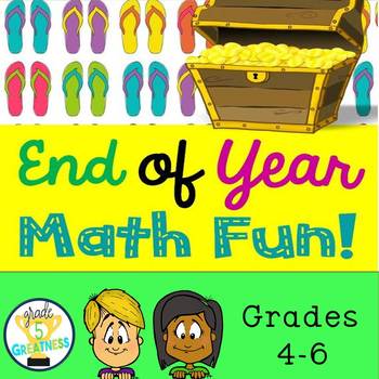 Preview of End of Year Math Review Activities Digital and Print