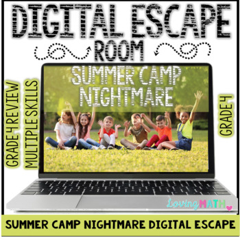 Preview of End of Year Math Escape Room DIGITAL