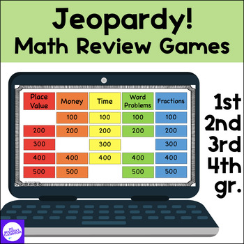 End of Year Math Review Games for 1st, 2nd, 3rd and 4th grades | Jeopardy