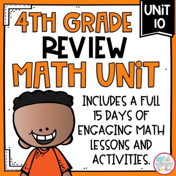 Preview of End of Year Math Review Math Unit with Activities for FOURTH GRADE