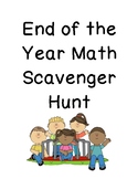 End of Year Math Scavenger Hunt