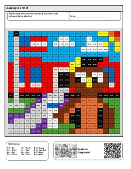 Preview of End of Year Math Secret Image Color-by-Code Worksheet (Addition to 13)