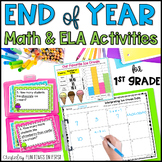 End of Year Math and Literacy Center Activities - 1st Grad