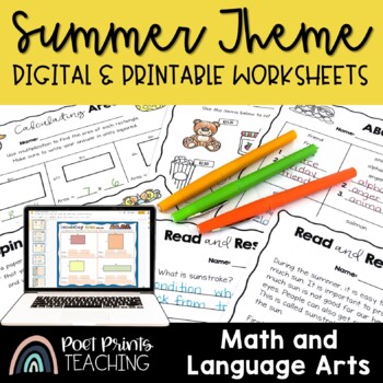 Preview of Third Grade Independent Work Packet, Digital and Printable