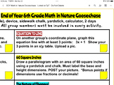 End of Year Math in Nature Scavenger Hunt Goose Chase