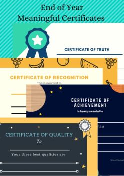 Preview of End of Year Meaningful Certificates