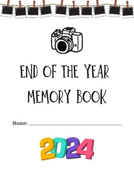 Preview of End of Year Memory Book 2nd 3rd 4th 5th Grade Last Week of School Activities