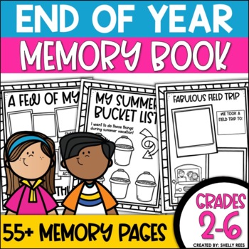 Preview of End of Year Memory Book | 3rd 4th 5th Grade Memory Book 